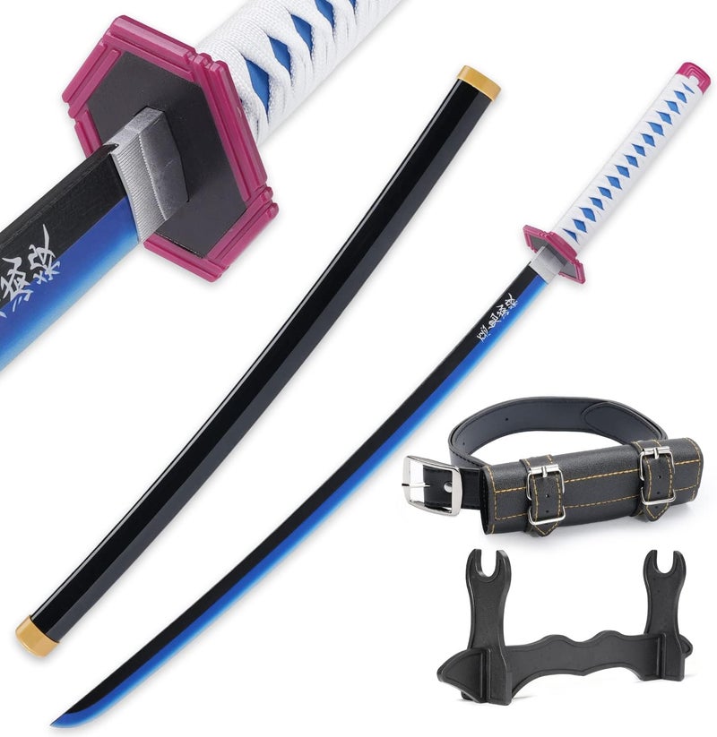 Cold Blade Demon Katana - 41 Inch Anime Replica with Belt and Stand - Durable Sword Perfect for Cosplay - Nichirin Sword with Authentic Design - Image 1